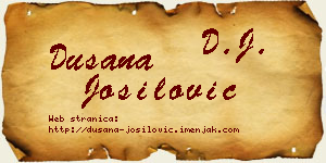 Dušana Jošilović vizit kartica